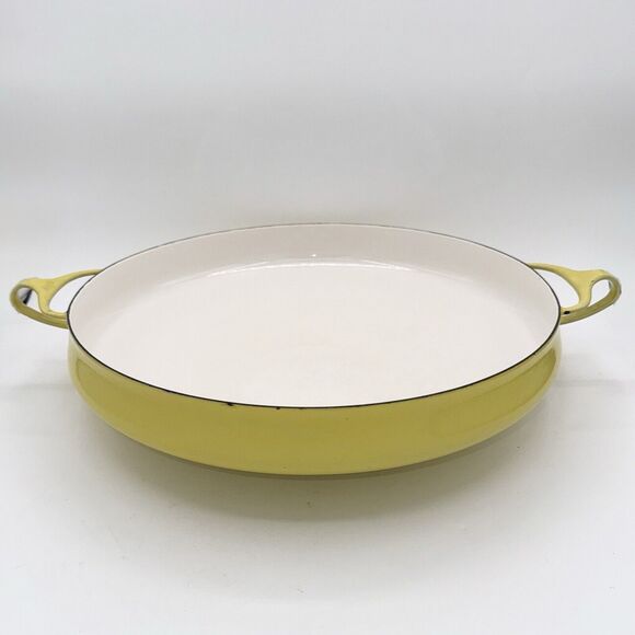 VTG MCM JHQ DANSK KOBENSTYLE Denmark Paella Pan Yellow Danish Modern - Picture 1 of 7